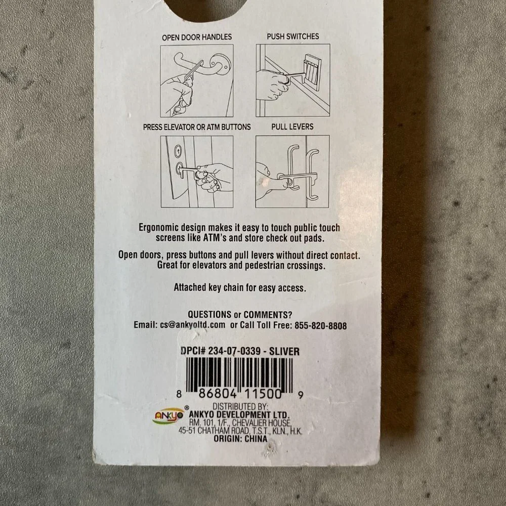 Hands Free No Contact Door Opener and Stylus